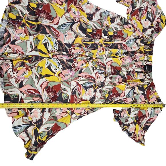 Torrid Sz 4XL Wom Romper Short Sleeve Tropical Floral Print Pockets Spring Break - Picture 3 of 13